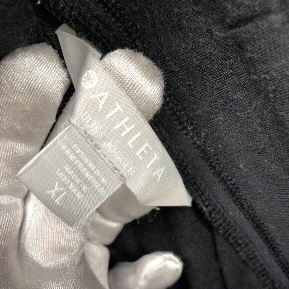 Athleta Nightime Bliss Sleep Jogger Pants Womens XL Black Modal Blend Lounge - Picture 8 of 9